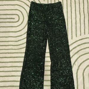 Emerald Green Sequin Pants